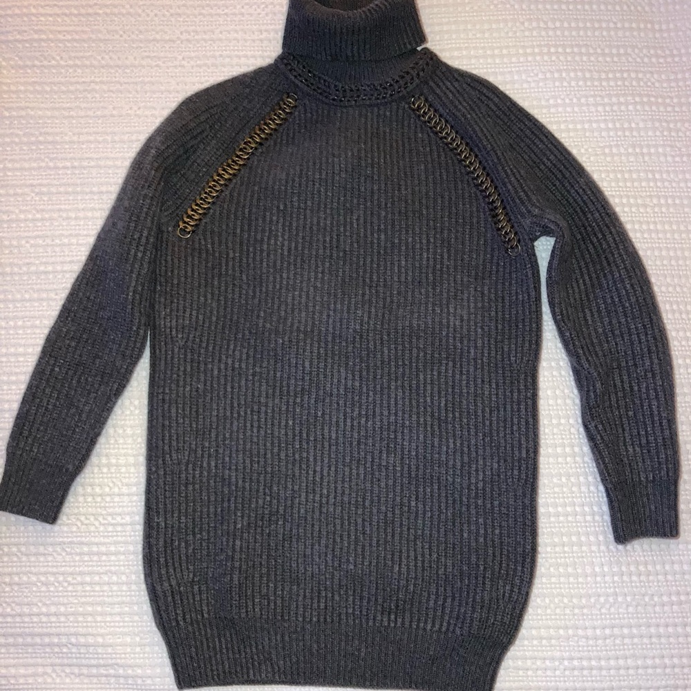 Tory Burch chain embellished turtle neck sweater